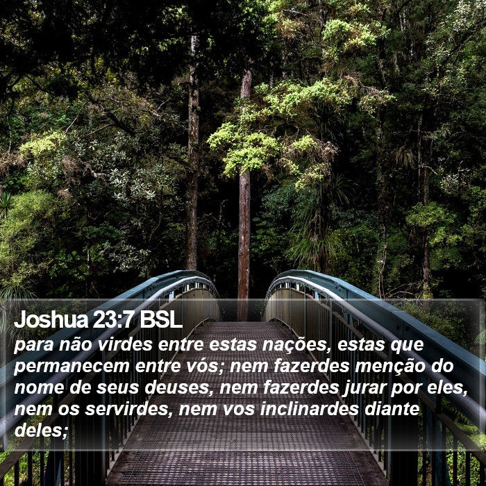 Joshua 23:7 BSL Bible Study