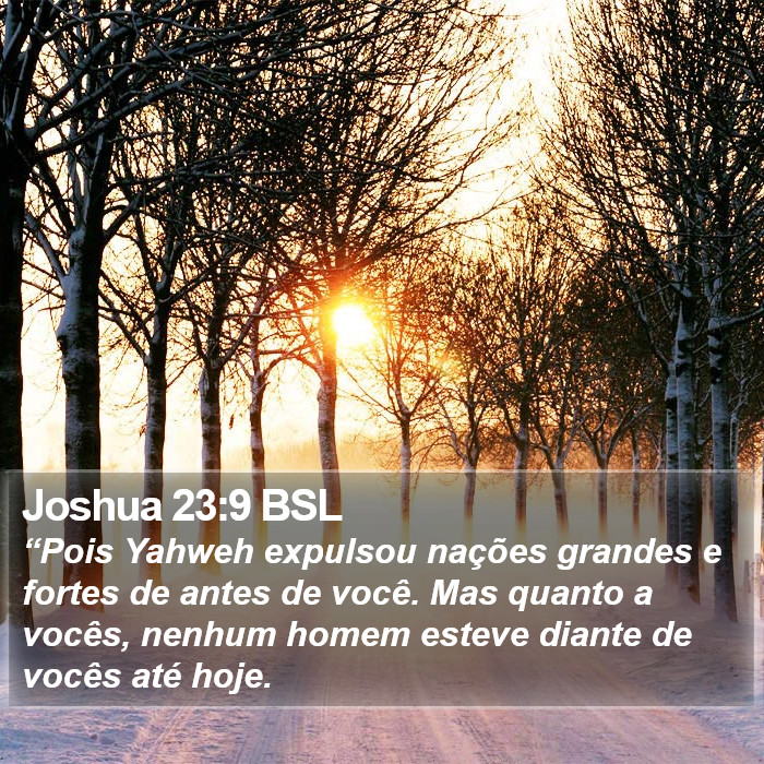 Joshua 23:9 BSL Bible Study