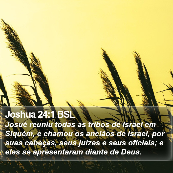 Joshua 24:1 BSL Bible Study