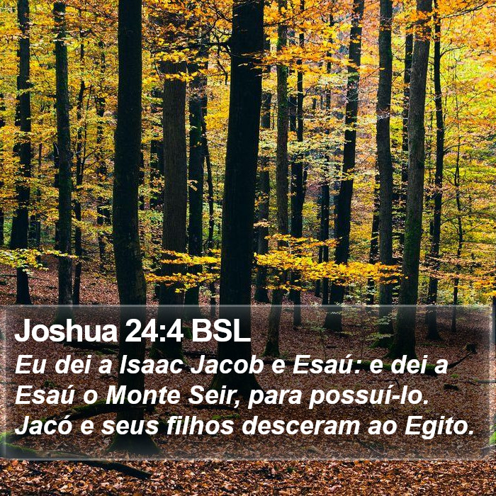 Joshua 24:4 BSL Bible Study