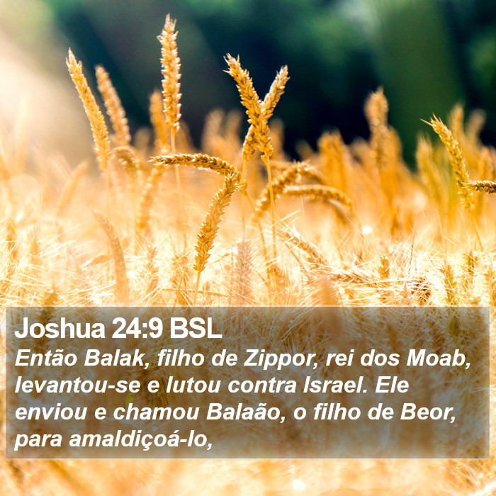 Joshua 24:9 BSL Bible Study