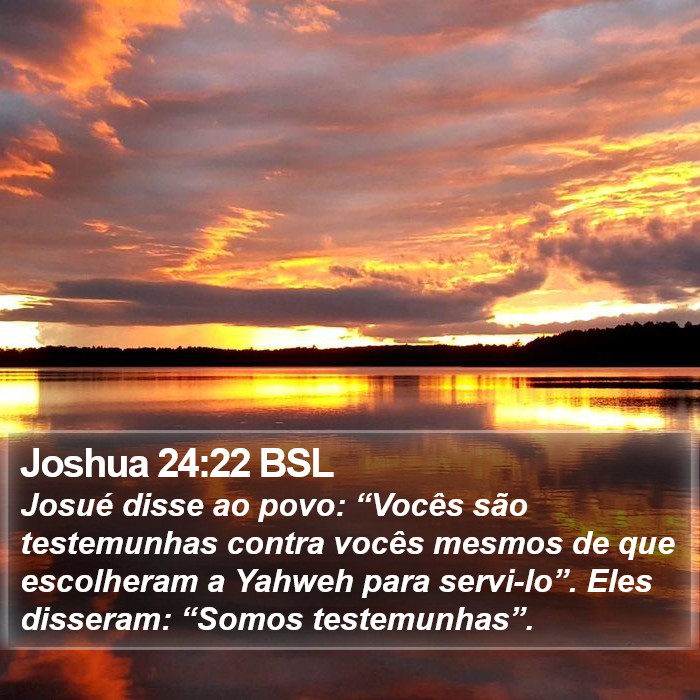 Joshua 24:22 BSL Bible Study