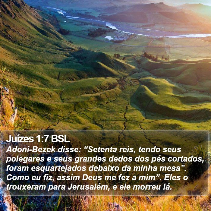 Juízes 1:7 BSL Bible Study