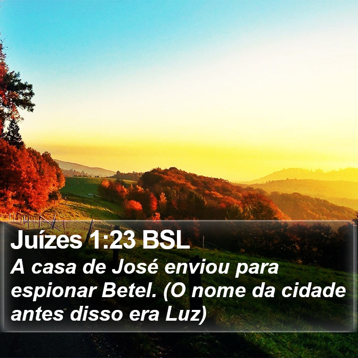 Juízes 1:23 BSL Bible Study