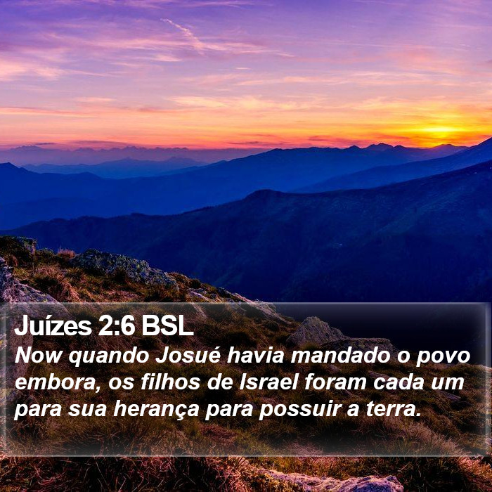 Juízes 2:6 BSL Bible Study