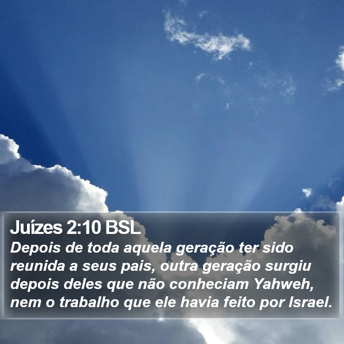 Juízes 2:10 BSL Bible Study