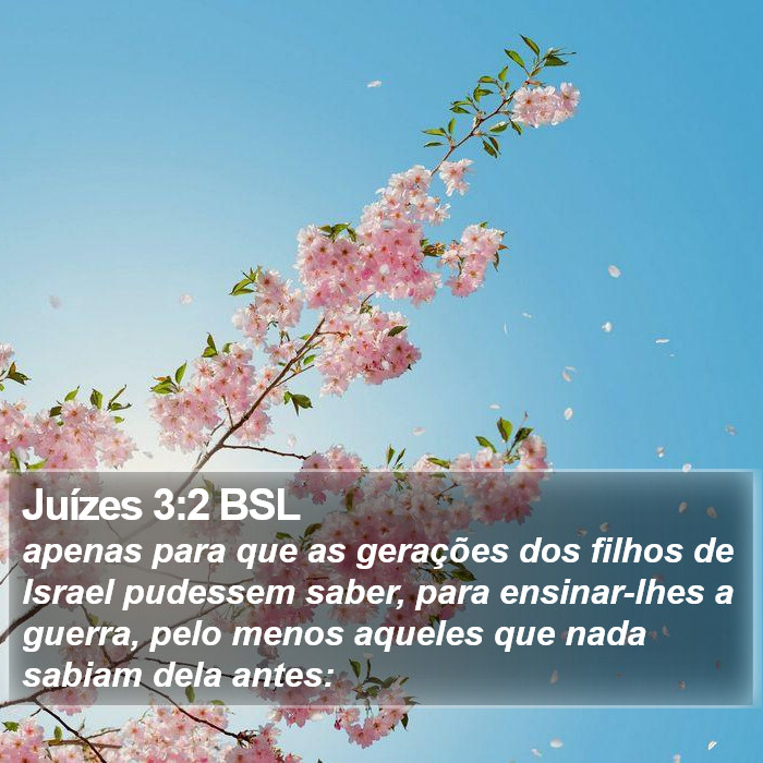 Juízes 3:2 BSL Bible Study