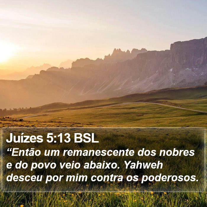 Juízes 5:13 BSL Bible Study