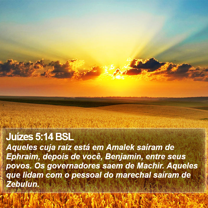 Juízes 5:14 BSL Bible Study