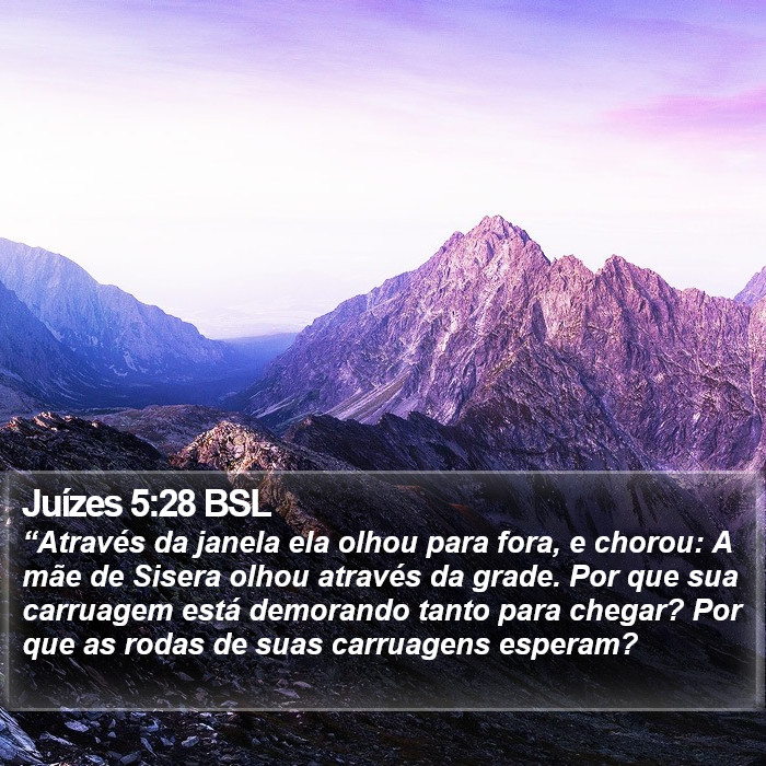 Juízes 5:28 BSL Bible Study