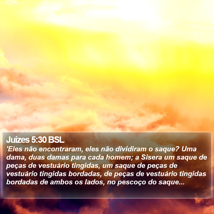 Juízes 5:30 BSL Bible Study