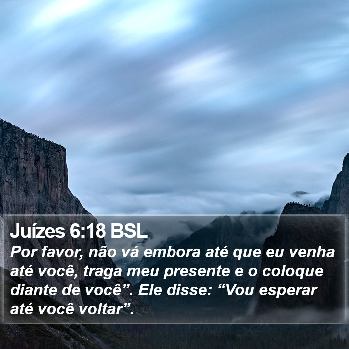 Juízes 6:18 BSL Bible Study