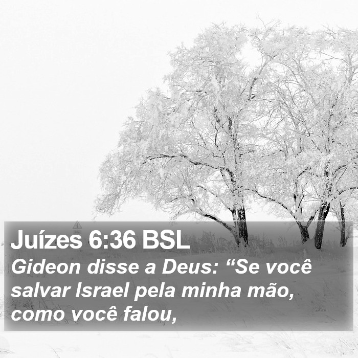 Juízes 6:36 BSL Bible Study