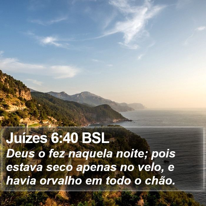 Juízes 6:40 BSL Bible Study