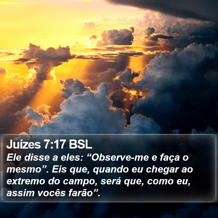 Juízes 7:17 BSL Bible Study