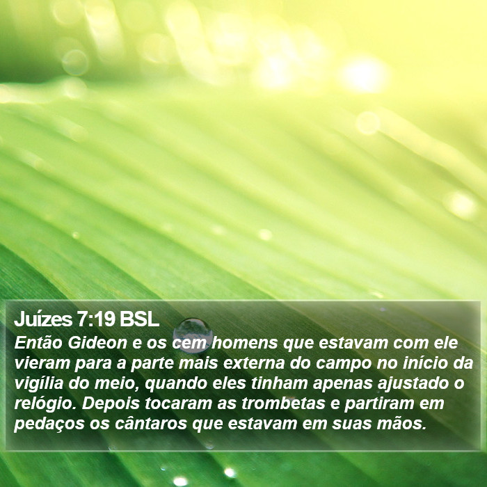 Juízes 7:19 BSL Bible Study