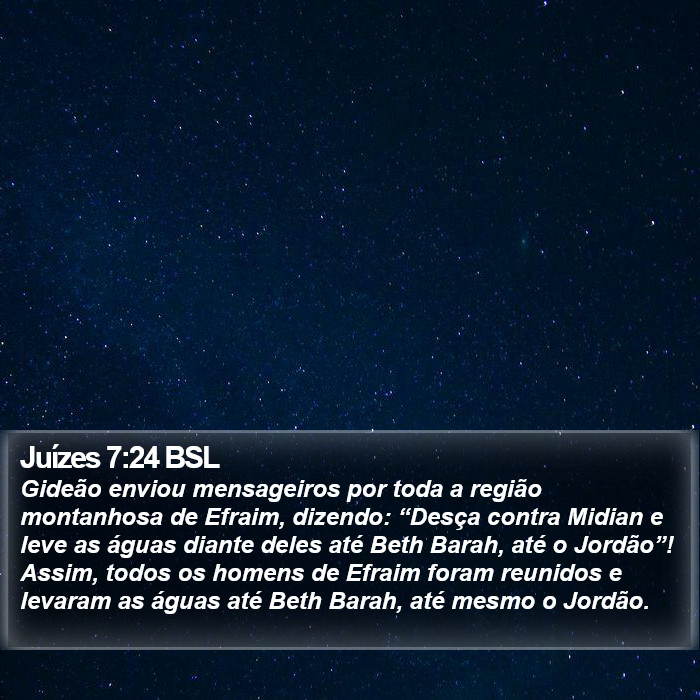 Juízes 7:24 BSL Bible Study