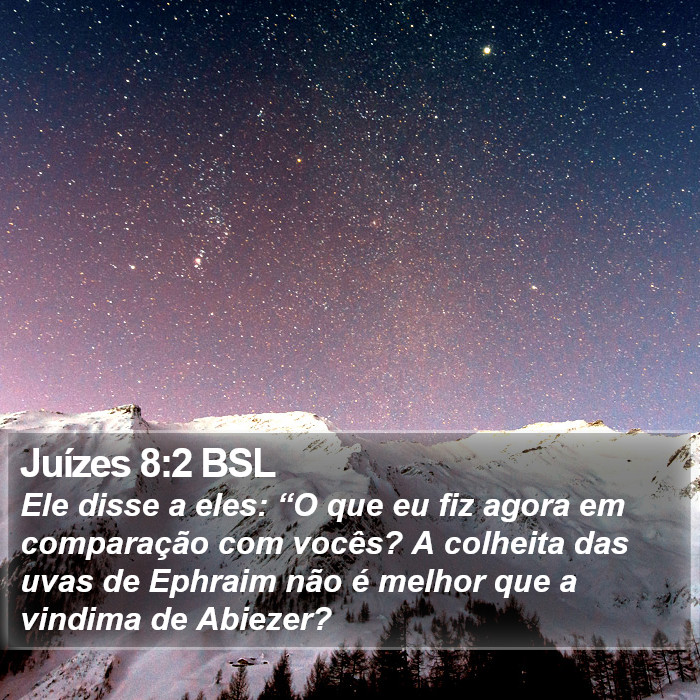 Juízes 8:2 BSL Bible Study