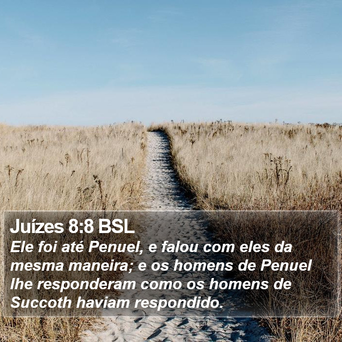 Juízes 8:8 BSL Bible Study