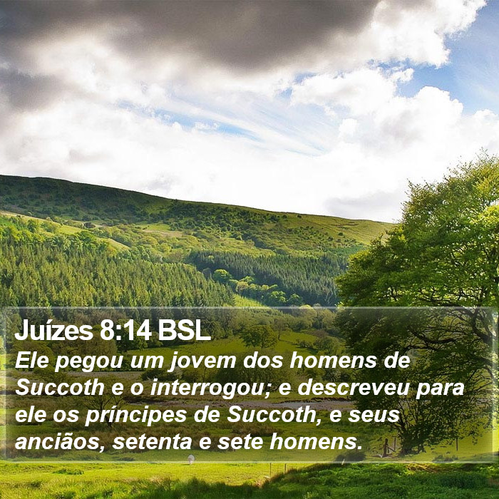 Juízes 8:14 BSL Bible Study