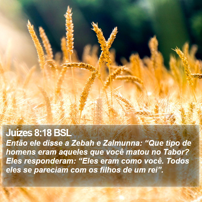 Juízes 8:18 BSL Bible Study