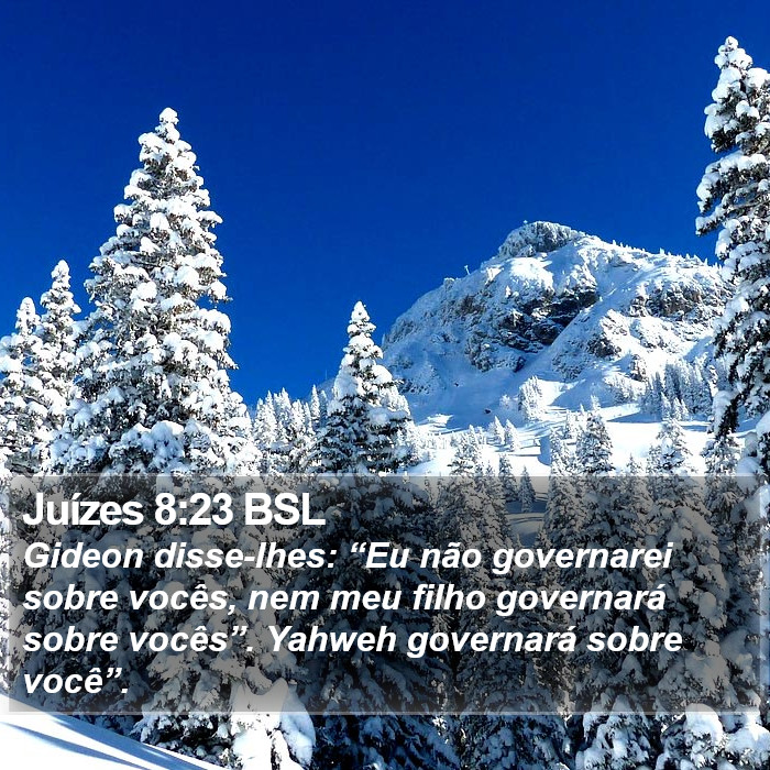 Juízes 8:23 BSL Bible Study