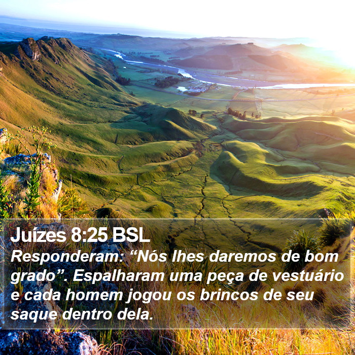 Juízes 8:25 BSL Bible Study