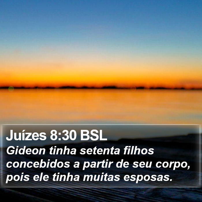 Juízes 8:30 BSL Bible Study