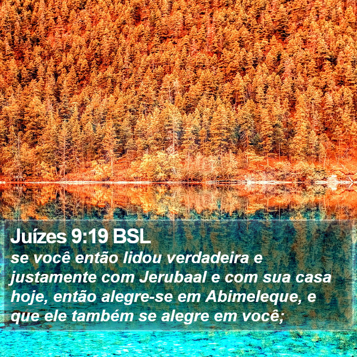 Juízes 9:19 BSL Bible Study