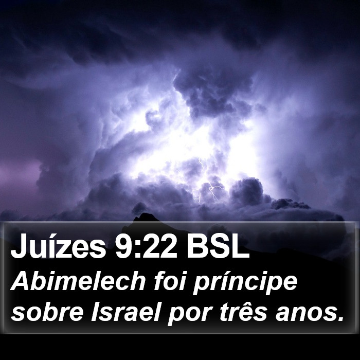 Juízes 9:22 BSL Bible Study