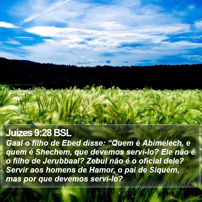 Juízes 9:28 BSL Bible Study