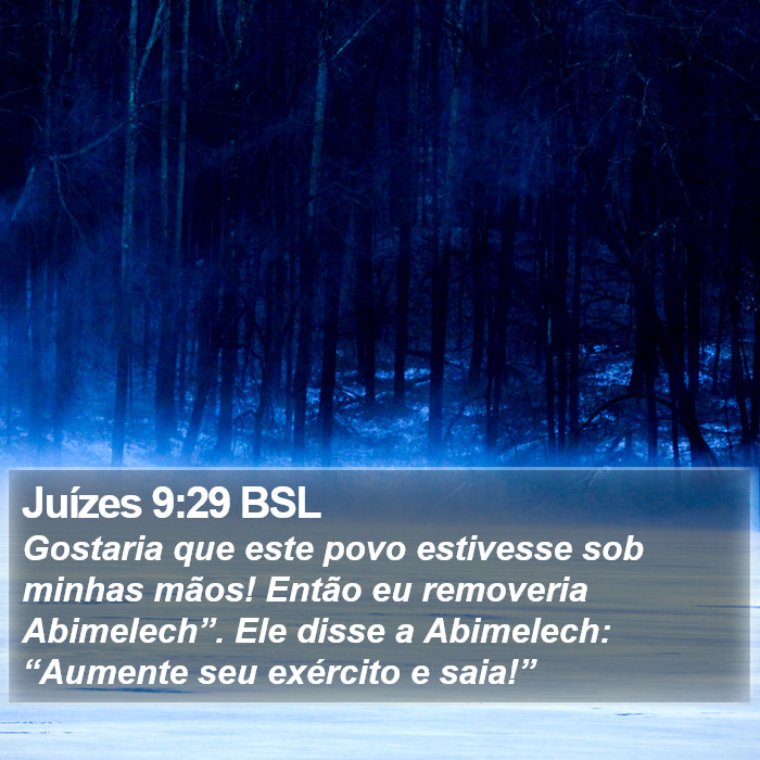 Juízes 9:29 BSL Bible Study