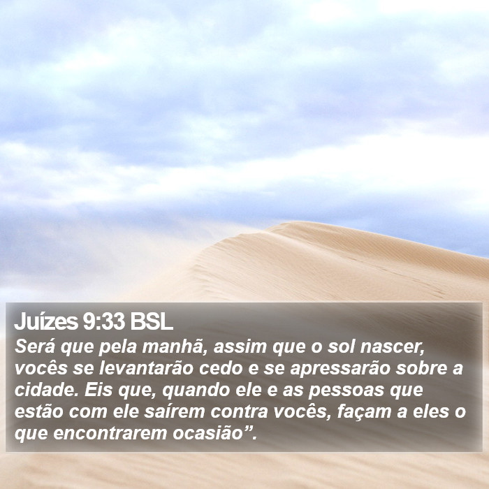 Juízes 9:33 BSL Bible Study