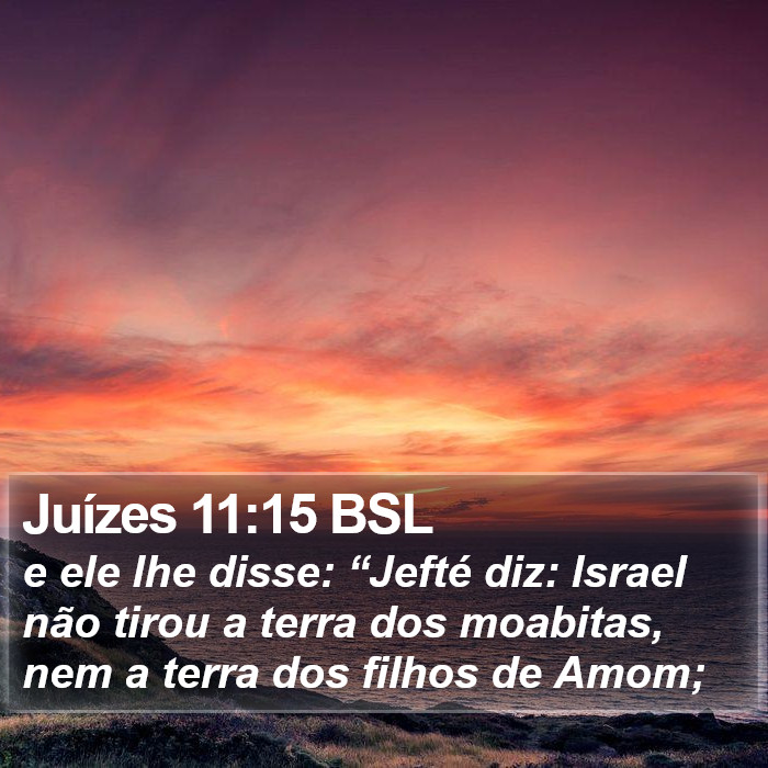 Juízes 11:15 BSL Bible Study