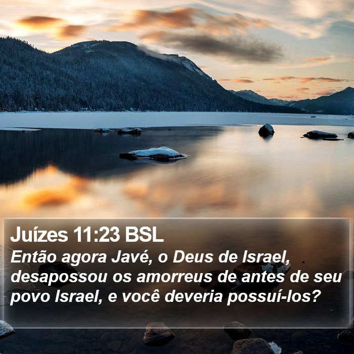 Juízes 11:23 BSL Bible Study