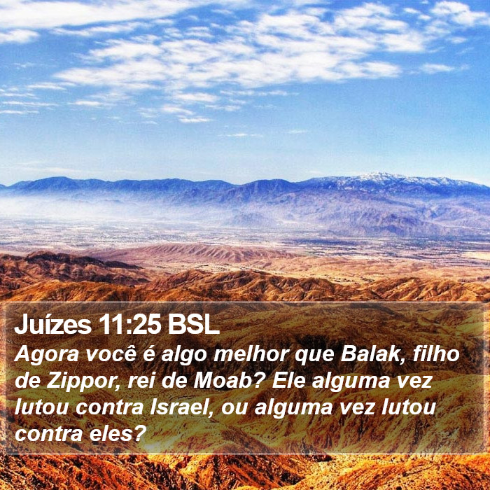 Juízes 11:25 BSL Bible Study