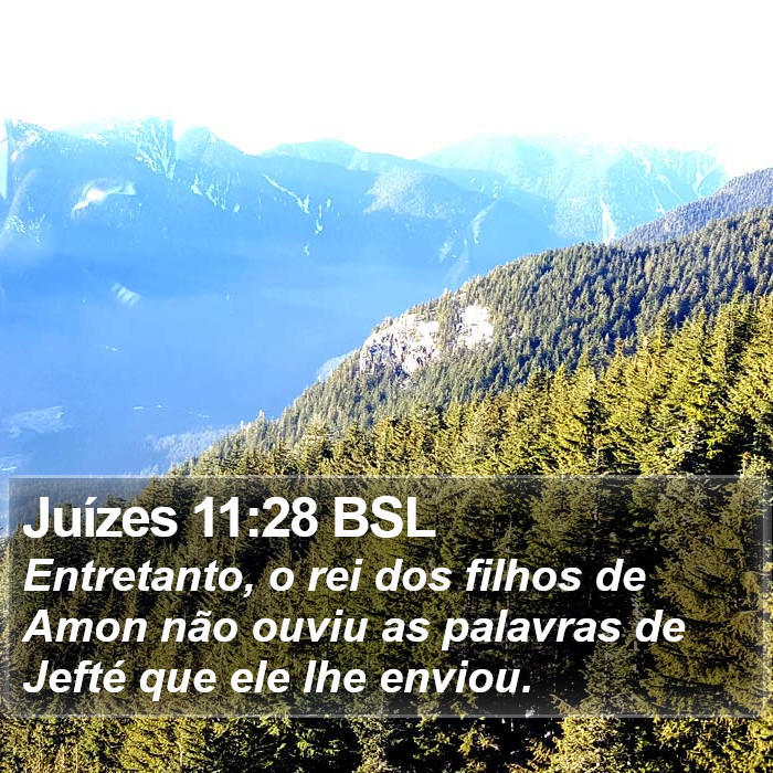 Juízes 11:28 BSL Bible Study