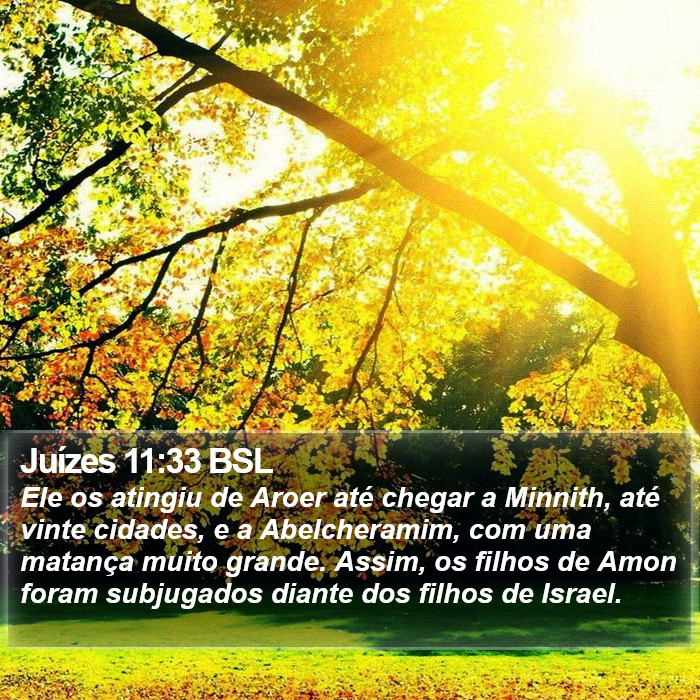 Juízes 11:33 BSL Bible Study