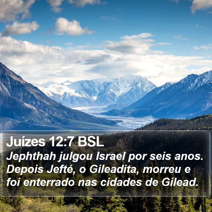 Juízes 12:7 BSL Bible Study