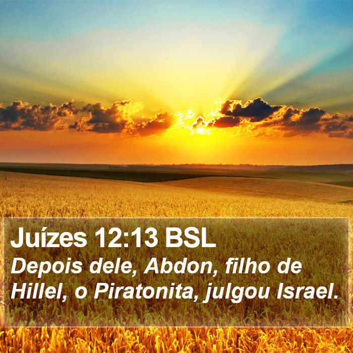 Juízes 12:13 BSL Bible Study