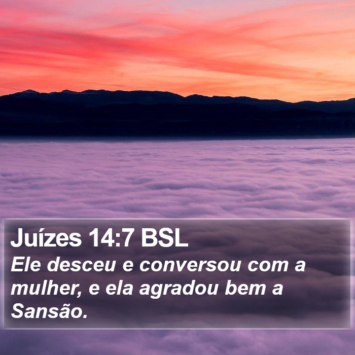 Juízes 14:7 BSL Bible Study