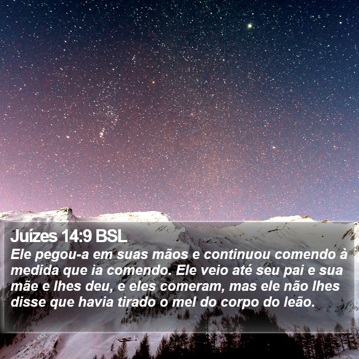 Juízes 14:9 BSL Bible Study