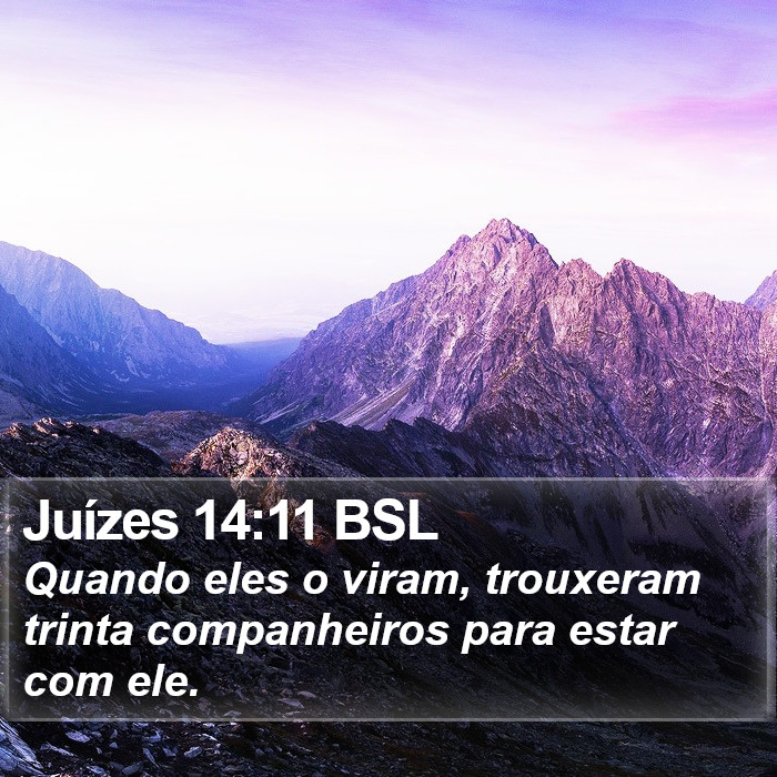 Juízes 14:11 BSL Bible Study