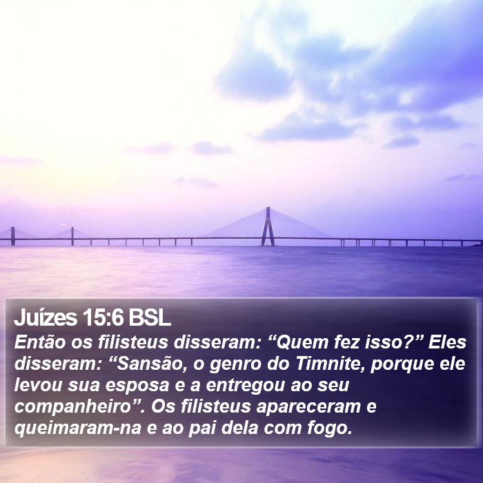 Juízes 15:6 BSL Bible Study