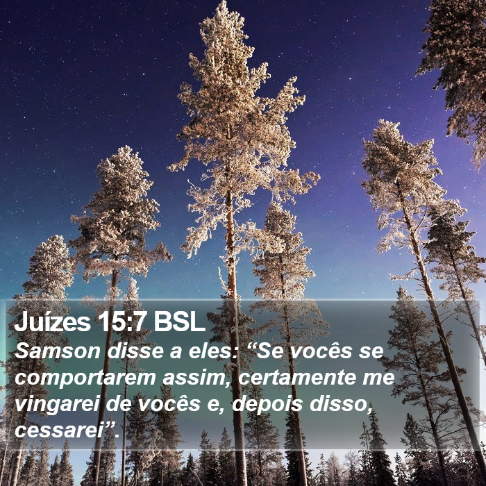 Juízes 15:7 BSL Bible Study