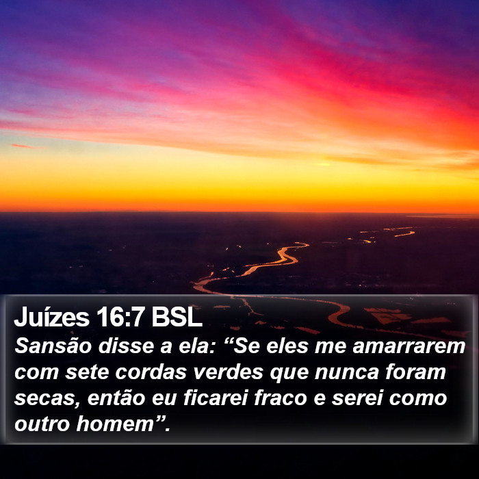 Juízes 16:7 BSL Bible Study