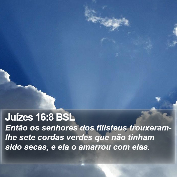 Juízes 16:8 BSL Bible Study