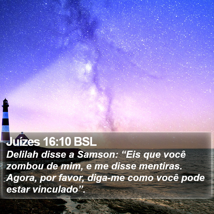 Juízes 16:10 BSL Bible Study