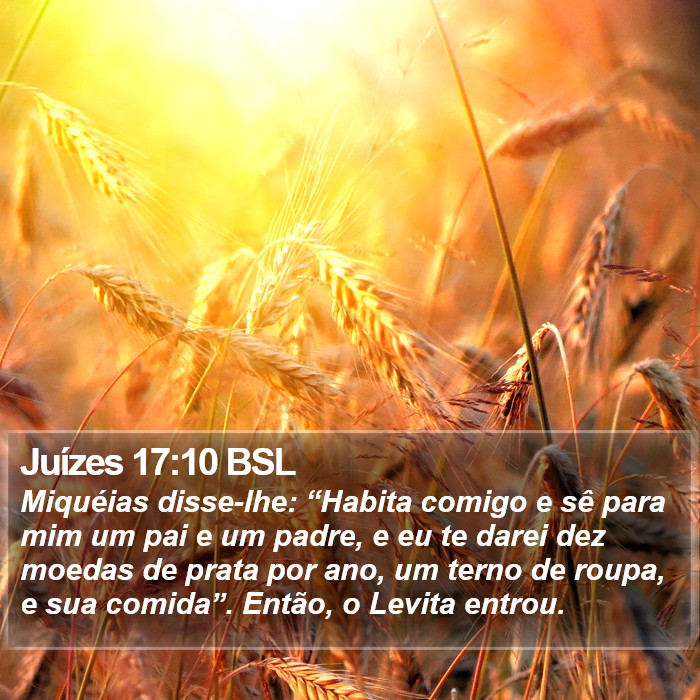 Juízes 17:10 BSL Bible Study