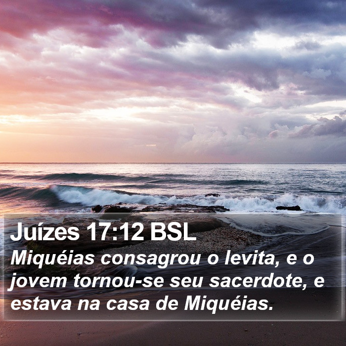 Juízes 17:12 BSL Bible Study